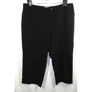 Calvin Klein Women's Black Mid Rise Dressy Capri Pants Size 12